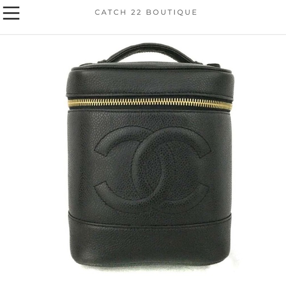 Chanel Black Caviar Top Handle Zip-Around Tall Vanity Bag - Picture 4 of 15